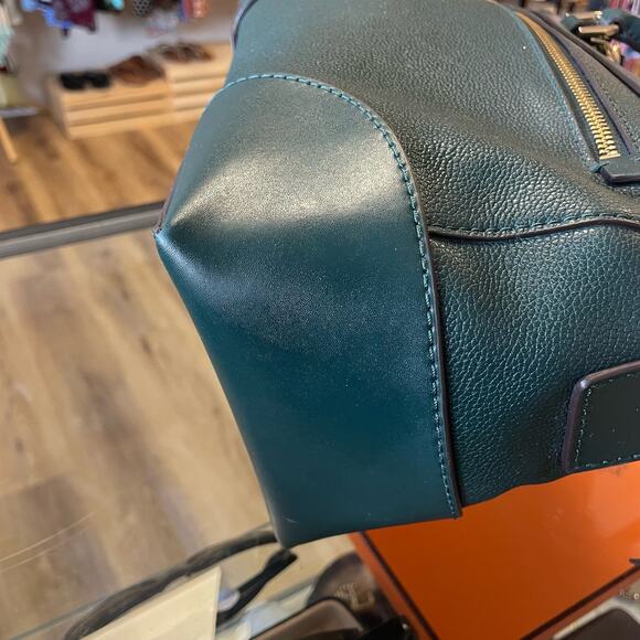 Michael Kors Maya Pebbled Leather Satchel Amazon Green - Picture 8 of 12